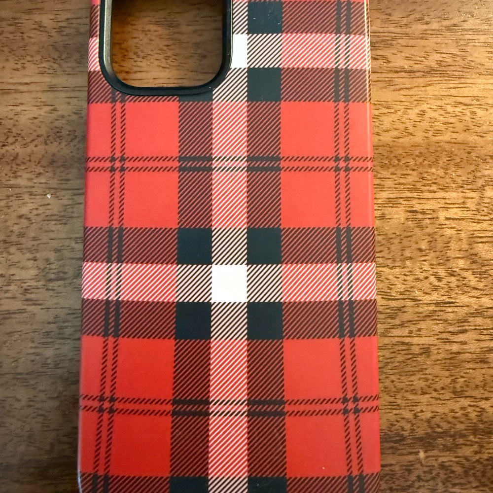 Casely iPhone 12 Pro “As If” Plaid Red and Black Phone Case